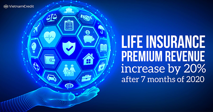 Life insurance premium revenue increase by 20% after 7 months of 2020